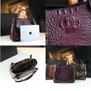 Genuine Leather Women Handbags New Tote Bag Fashion Crocodile Print Bucket Bag Retro Shoulder Messenger Bags Trend 2025