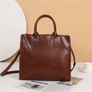 Burminsa Cowhide Genuine Leather Large Tote Handbags For Women 2024 Trend Designer Commuter Satchel Shopper Female Shouder Bags