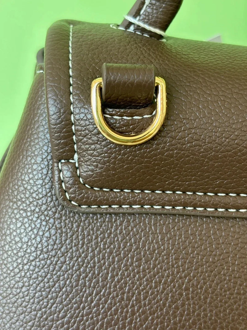 1pcs High end luxury leather smile bag with pleated design, single shoulder large capacity commuting handbag