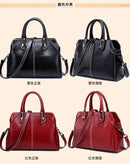 Genuine Leather Women Handbag Top Handle Shoulder Cross Body Bag Fashion Oil Wax Cowhide Purses And Handbags Messenger Tote Bags