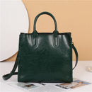 Burminsa Cowhide Genuine Leather Large Tote Handbags For Women 2024 Trend Designer Commuter Satchel Shopper Female Shouder Bags