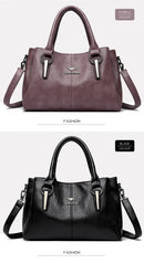 Genuine 3Layers High Quality Soft PU Leather Ladies Shoulder Crossbody Bags for Women  Luxury Handbags  Women  Designer A Main