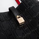 CH Simple Large Capacity Embossed Women's Shoulder Bag Pure Color Letter Pattern Design 2024 Fashion Luxury Backpacks