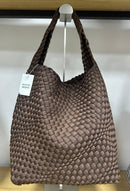 Bolsa em Neoprene Weave Bag Casual com bolsinha auxiliar