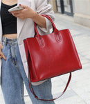 Burminsa Cowhide Genuine Leather Large Tote Handbags For Women 2024 Trend Designer Commuter Satchel Shopper Female Shouder Bags