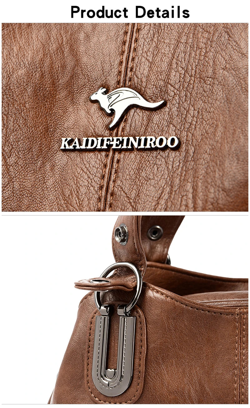 Genuine Brand Leather Women Handbag Luxury Designer Shoulder Crossbody Bags Ladies Purse Messenger Tote Bag Female Commuting Bag