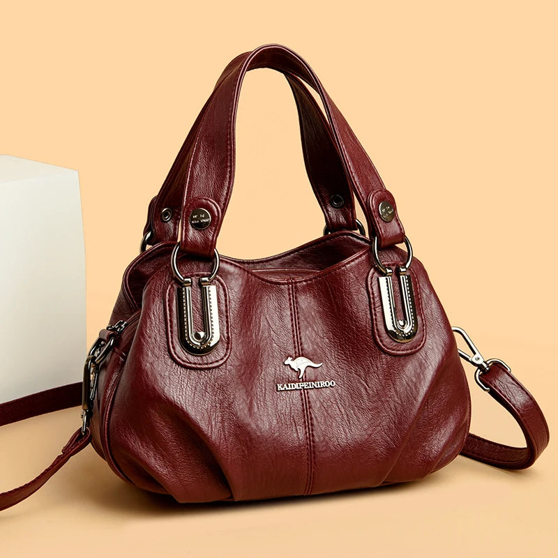 Genuine Brand Leather Women Handbag Luxury Designer Shoulder Crossbody Bags Ladies Purse Messenger Tote Bag Female Commuting Bag