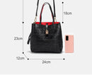 CH Simple Large Capacity Embossed Women's Shoulder Bag Pure Color Letter Pattern Design 2024 Fashion Luxury Backpacks