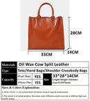 Burminsa Cowhide Genuine Leather Large Tote Handbags For Women 2024 Trend Designer Commuter Satchel Shopper Female Shouder Bags