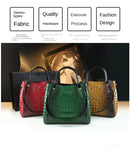 Genuine Leather Women Handbags New Tote Bag Fashion Crocodile Print Bucket Bag Retro Shoulder Messenger Bags Trend 2025