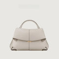 1pcs High end luxury leather smile bag with pleated design, single shoulder large capacity commuting handbag