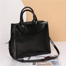 Burminsa Cowhide Genuine Leather Large Tote Handbags For Women 2024 Trend Designer Commuter Satchel Shopper Female Shouder Bags