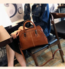 Genuine Leather Women Handbag Top Handle Shoulder Cross Body Bag Fashion Oil Wax Cowhide Purses And Handbags Messenger Tote Bags