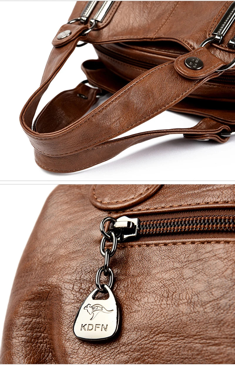 Genuine Brand Leather Women Handbag Luxury Designer Shoulder Crossbody Bags Ladies Purse Messenger Tote Bag Female Commuting Bag