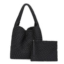 Bolsa em Neoprene Weave Bag Casual com bolsinha auxiliar