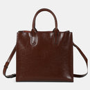 Burminsa Cowhide Genuine Leather Large Tote Handbags For Women 2024 Trend Designer Commuter Satchel Shopper Female Shouder Bags