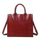 Burminsa Cowhide Genuine Leather Large Tote Handbags For Women 2024 Trend Designer Commuter Satchel Shopper Female Shouder Bags