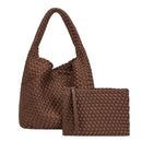 Bolsa em Neoprene Weave Bag Casual com bolsinha auxiliar