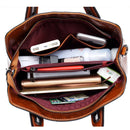 Genuine Leather Women Handbag Top Handle Shoulder Cross Body Bag Fashion Oil Wax Cowhide Purses And Handbags Messenger Tote Bags