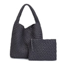 Bolsa em Neoprene Weave Bag Casual com bolsinha auxiliar