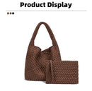 Bolsa em Neoprene Weave Bag Casual com bolsinha auxiliar