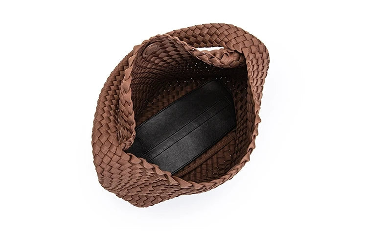 Bolsa em Neoprene Weave Bag Casual com bolsinha auxiliar