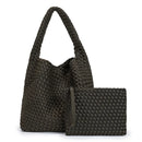 Bolsa em Neoprene Weave Bag Casual com bolsinha auxiliar