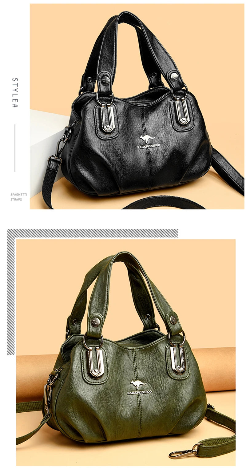 Genuine Brand Leather Women Handbag Luxury Designer Shoulder Crossbody Bags Ladies Purse Messenger Tote Bag Female Commuting Bag