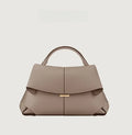 1pcs High end luxury leather smile bag with pleated design, single shoulder large capacity commuting handbag