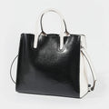 Burminsa Cowhide Genuine Leather Large Tote Handbags For Women 2024 Trend Designer Commuter Satchel Shopper Female Shouder Bags