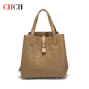 CHCH Women's Tote Bag New Steel Embossed Handheld Bun Mother Shopping Bag