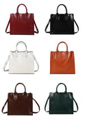 Burminsa Cowhide Genuine Leather Large Tote Handbags For Women 2024 Trend Designer Commuter Satchel Shopper Female Shouder Bags