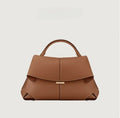1pcs High end luxury leather smile bag with pleated design, single shoulder large capacity commuting handbag