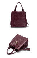 CHCH Women's Tote Bag New Steel Embossed Handheld Bun Mother Shopping Bag