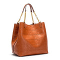 CHCH Women's Tote Bag 2024 New Steel Embossed Handbag Large Capacity Business Storage Bag
