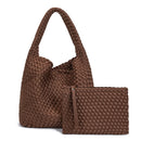 Bolsa em Neoprene Weave Bag Casual com bolsinha auxiliar