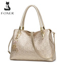 FOXER Women's Handbag Occident Style Crossbody Shoulder Bag Female Split Leather Fashion Tote Lady Commute Office Top Handle Bag
