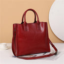 Burminsa Cowhide Genuine Leather Large Tote Handbags For Women 2024 Trend Designer Commuter Satchel Shopper Female Shouder Bags